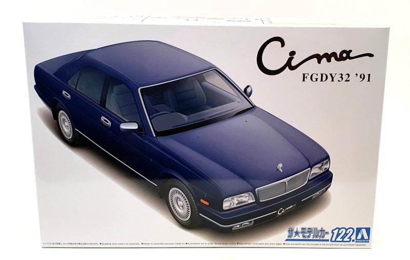 Aoshima 1/24 Scale Model Car Kit 5312800 - 1991 Nissan Y32 Cima Type