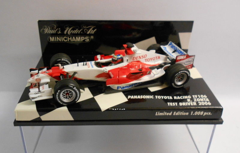 MINICHAMPS F1 1/43 Scale - 400 060042 PANASONIC TOYOTA RACING TF106 R.ZONTA