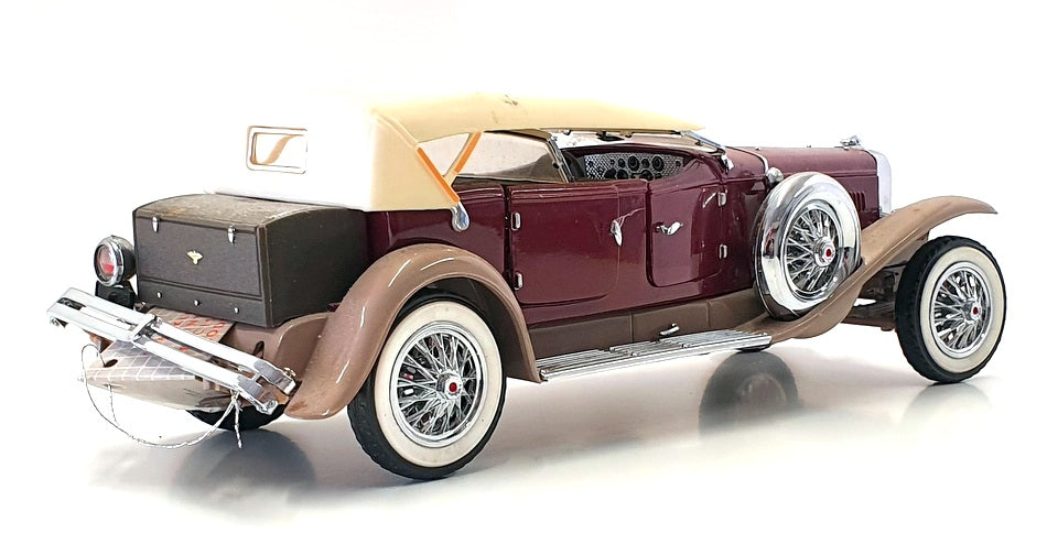Franklin Mint 1/24 Scale 081221H - 1930 Duesenberg J Derham - Maroon/Beige