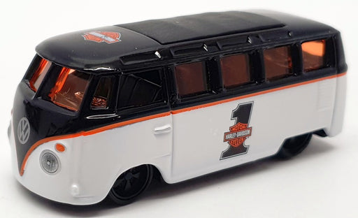 Maisto 1/64 Scale Model Car #11380 - Volkswagen Van Samba - White/Black