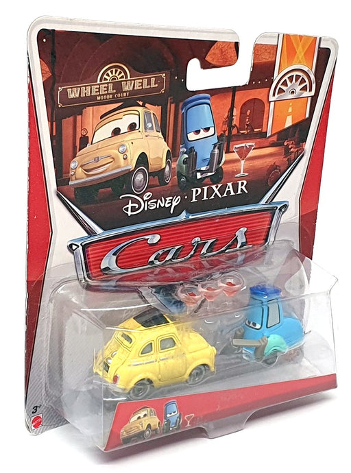Mattel Disney Pixar Cars BCJ61 - Luigi & Guido With Shaker & Glasses Yellow/Blue