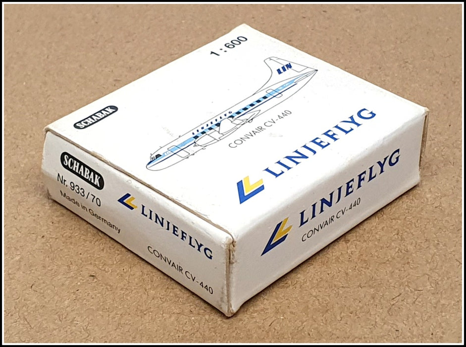 Schabak 1/600 Scale 933/70 - Convair CV-440 Aircraft - Linjeflyg