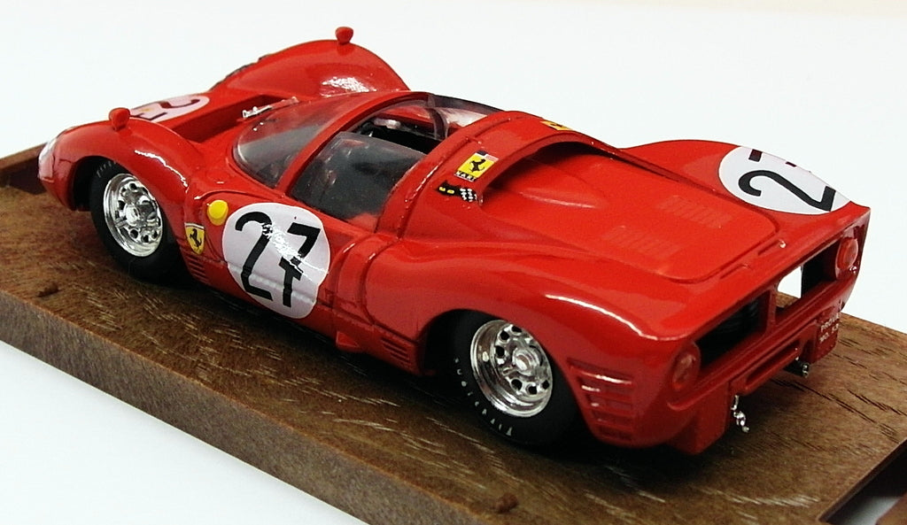 Brumm 1/43 Scale Model Car R158 - 1968 Ferrari 330-P3 - Red
