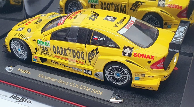 Maisto 1/18 Scale 38112 - Mercedes Benz CLK DTM 2004 #20 - Yellow