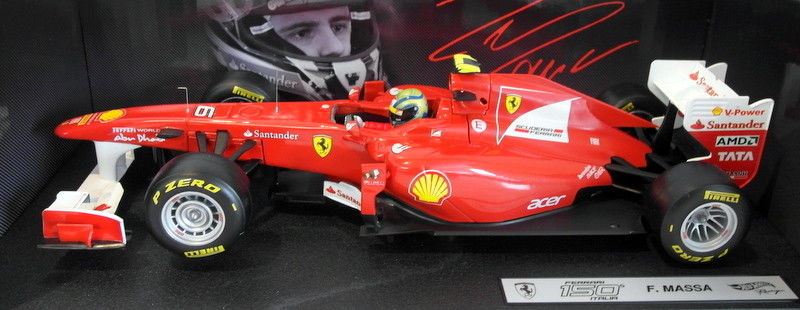 Hot Wheels 1/18 Scale diecast - W1074 Ferrari 150 Italia F. Massa F1 #6