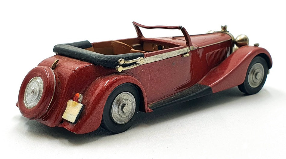 Motorkits 1/43 Scale Built Kit MK01R - 1937 Bentley 4-1/4L DHC - Metallic Dk Red