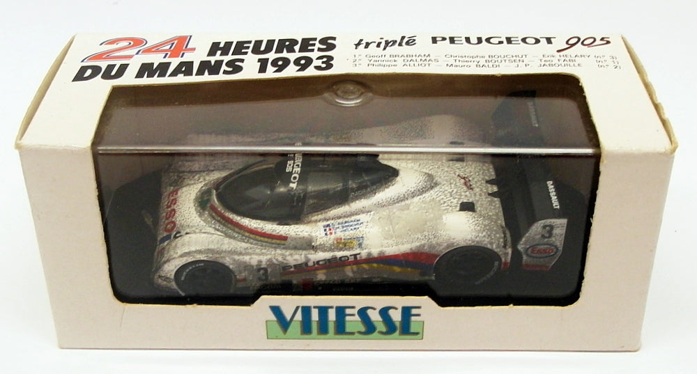 Vitesse 1/43 Scale Model Car 039D - Peugeot 905 EVO 1 Dust Cover 1993