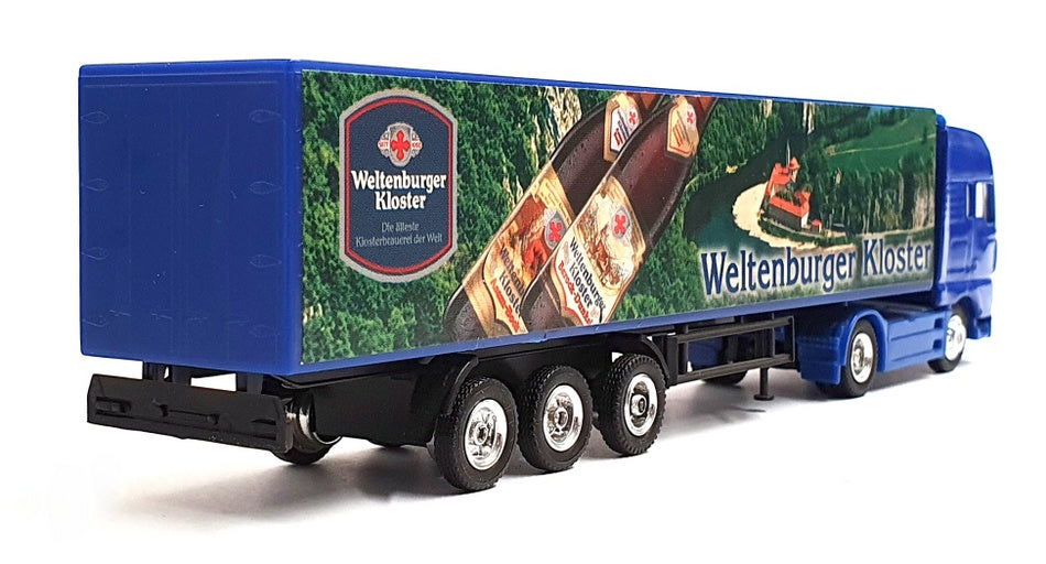 & 341 5731 — - Scale MAN Truck Dickie Weltenburger - Kloster Ltd R.M.Toys 1/87 Diecast Trailer