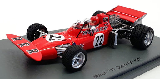 Spark 1/43 Scale S5361 - 1971 March 711 #22 Dutch GP Skip Barber