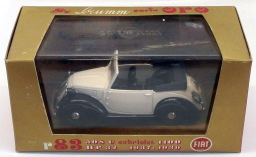 Brumm Models 1/43 Scale Diecast R83 - 1937-39 Fiat 508C Cabriolet - White