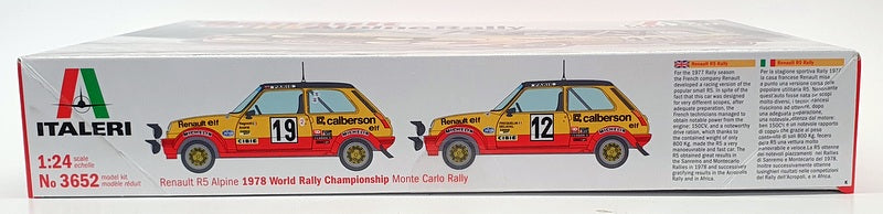 Italeri 1/24 Scale Model Car Kit 3652 - Renault R5 Alpine Rally