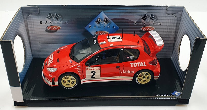 Solido 1/18 Scale Diecast 203 795-01 - Peugeot 206 WRC RMC 2003 Burns #2