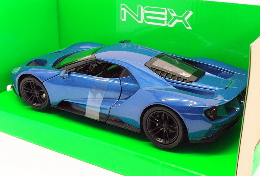 Welly 1/24-27 Scale Model Car 24082W - 2017 Ford GT - Blue