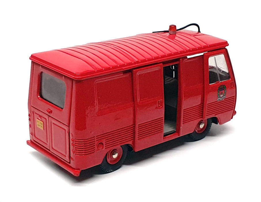 Atlas Dinky Toys Appx 12cm Long 570P - Peugeot J7 Fourgon Pompiers Van - Red