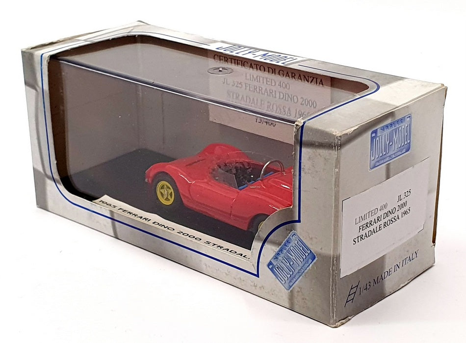 Jolly Model 1/43 Scale Resin JL325 - 1965 Ferrari Dino 2000 - Red