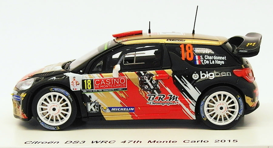 Spark 1/43 Scale S4513 - Citroen DS3 WRC #18 - 47th Monte Carlo 2015