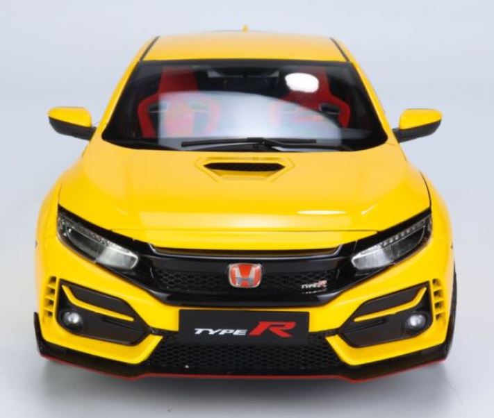 LCD Models 1/18 Scale Diecast LCD18005B-YE - 2020 Honda Civic Type R - Yellow
