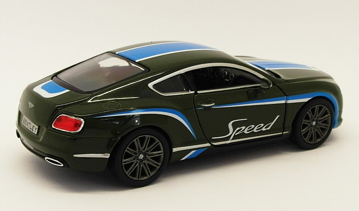 2012 Bentley Cont GT Speed - Green - Kinsmart Pull Back & Go Metal Model Car