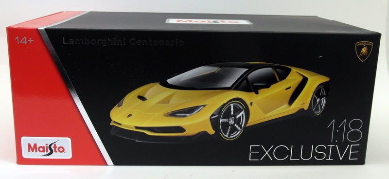 Maisto 1:18 Lamborghini Centenario (10-38136-Metallic yellow) diecast car  model