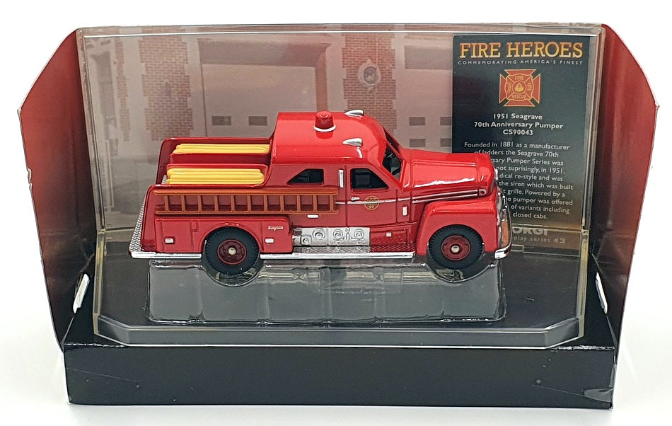 Corgi Appx 10cm Long CS90043 - Seagrave 70th Anniversary Pumper