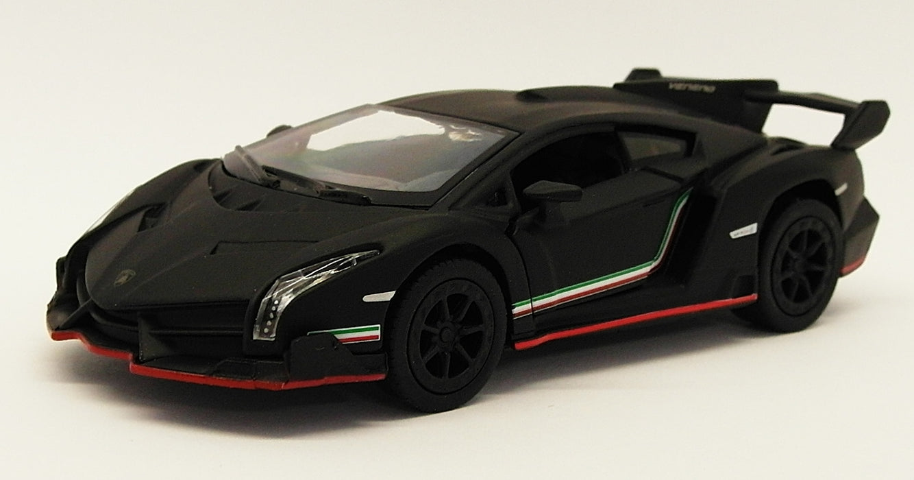 Lamborghini Veneno - Black - Kinsmart Pull Back & Go Metal Model Car