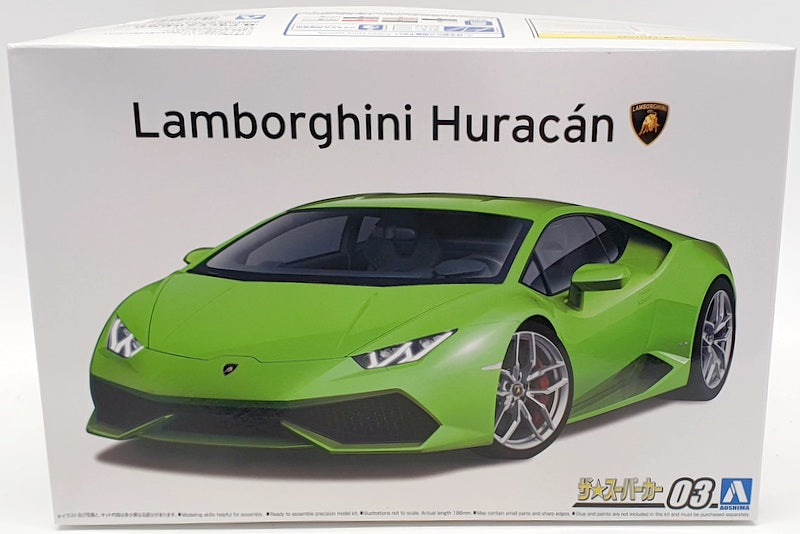 Aoshima 1/24 Scale Model Car Kit 58466 - Lamborghini Hurancan '14