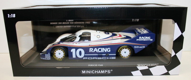 Minichamps 1/18 Diecast 155 826610 Porsche 956K J.Mass Nurnberg 1982 #10