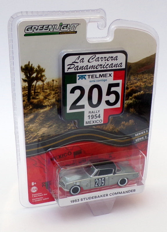 Greenlight 1/64 Scale 13260-C 1953 Studebaker Commander 205 Mexico Silver/Black
