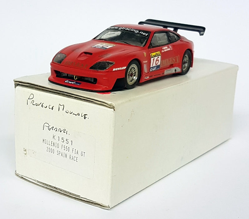 Provence Moulage 1/43 Scale Resin K1551 Ferrari F550 Millenio FIA GT Spain 2000
