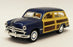 1949 Ford Woody Wagon - Blue - Kinsmart Pull Back & Go Diecast Metal Model Car