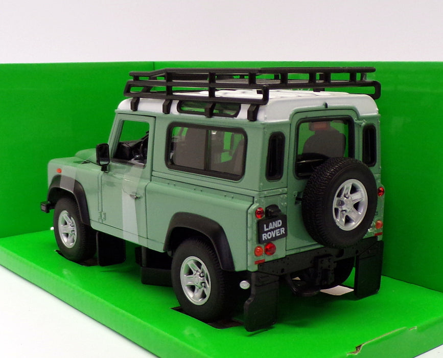 Welly 1/24 Scale Model Car 22498SP-W - Land Rover Defender - Green