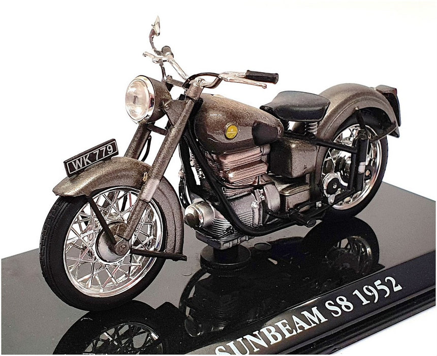 Atlas Editions 1/24 Scale 4 658 119 - 1952 Sunbeam S8 Motorbike - Grey