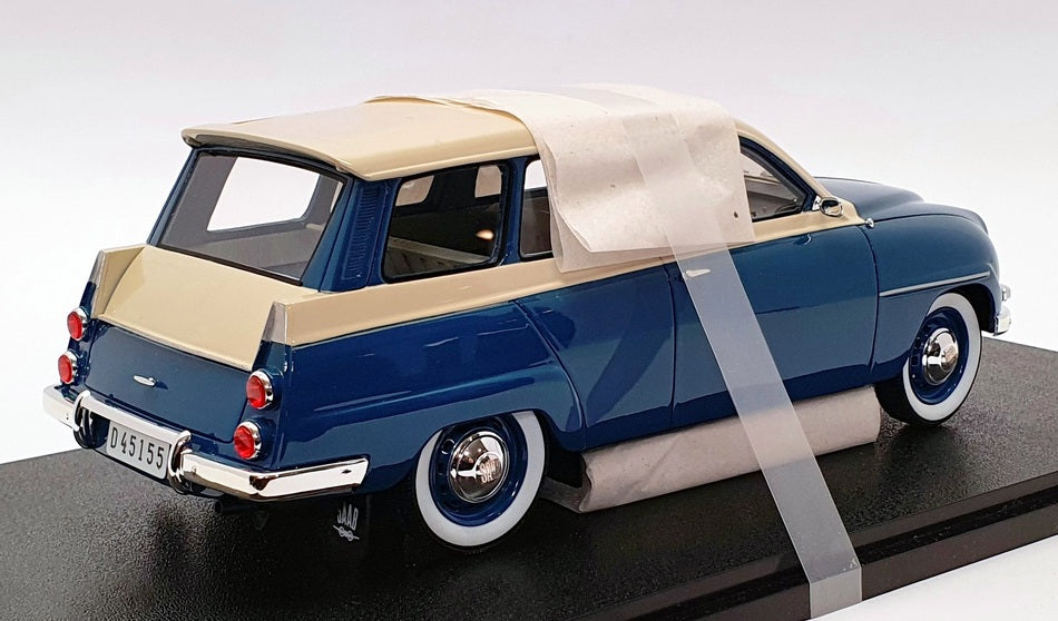 Cult Models 1/18 Scale Model Car CML090-1 - 1963 Saab 95 - Blue/White
