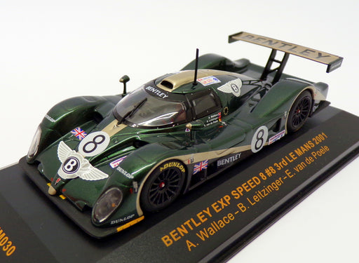 Ixo Models 1/43 Scale Model Car LMM030 - Bentley Speed 8 #8 Le Mans 2001 - Green