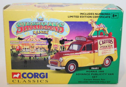 Corgi 1/43 scale 06601 Morris 1000 Advance publicity van set Carters fairs
