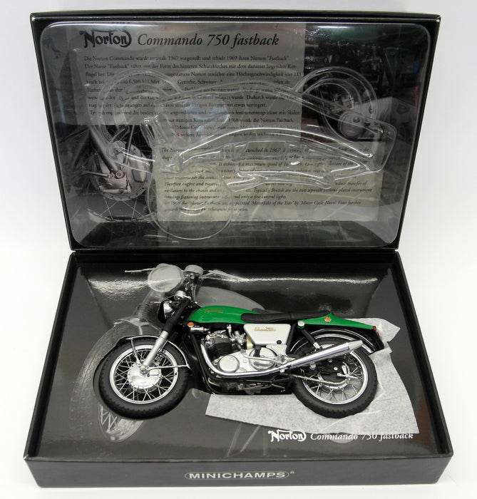 Minichamps 1/12 Scale 122 132000 Norton Commando 750 Fastback 1968 Green