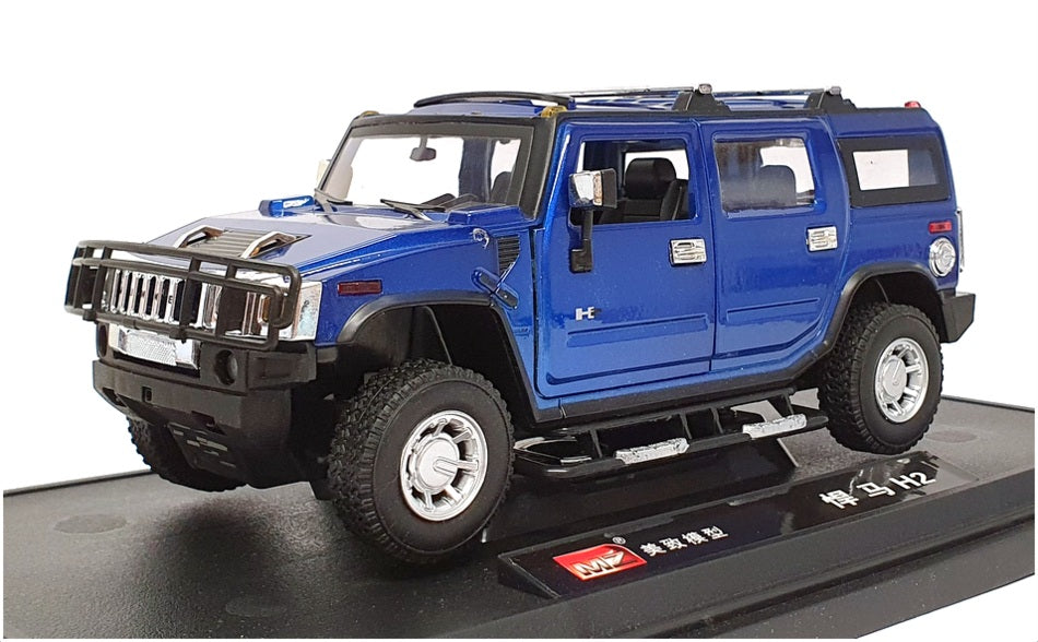 MZ Models 1/24 Scale Diecast 26020 - Hummer H2 - Metallic Blue