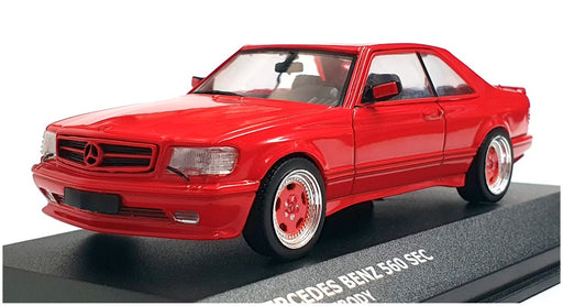 Solido 1/43 Scale S4310902 - Mercedes Benz 560 SEC AMG Widebody - Red