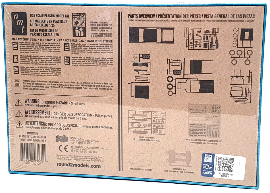 AMT 1/25 Scale Kit AMT1151/12 - 1967 Mercury Cyclone Eliminator II Don Nicholson