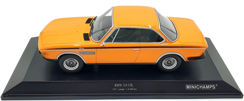 Minichamps 1/18 Scale Diecast 155 028131 - BMW 3.0 CSL 1971 - Orange