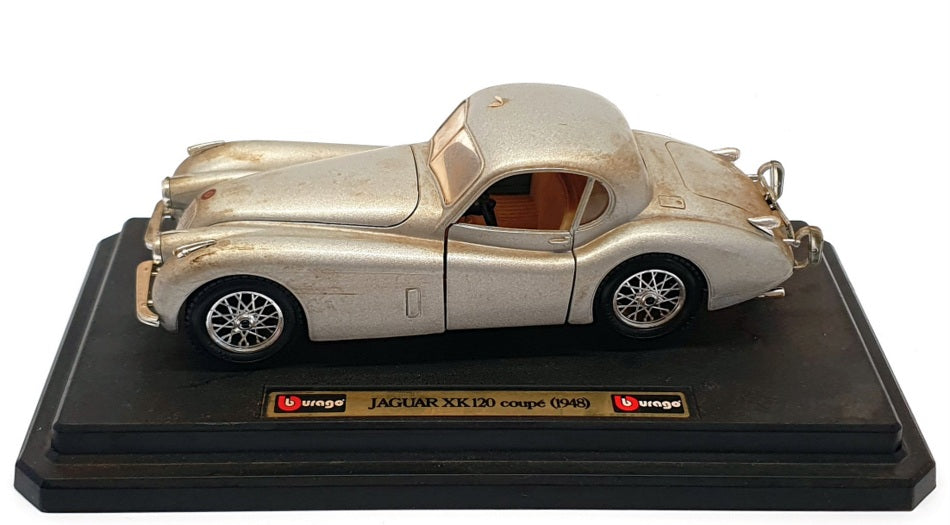 Burago 1/24 Scale Diecast 5821B - 1948 Jaguar XK120 Coupe - Silver