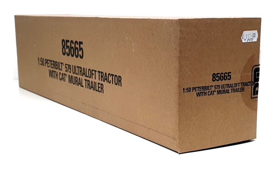 Diecast Masters 1/50 Scale 85665 - Peterbilt 579 Truck & Cat Mural Trailer - Red