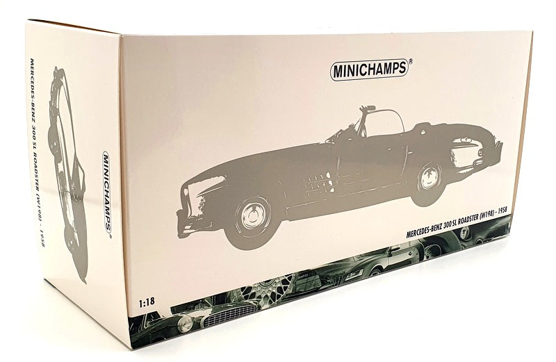 Minichamps 1/18 Scale 180 039036 - 1958 Mercedes Benz 300 SL Roadster - Black