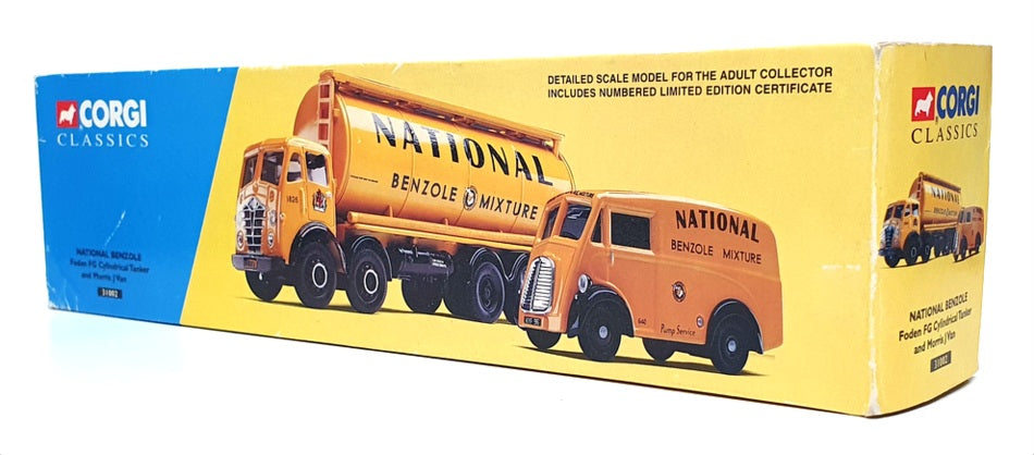 Corgi 1/50 Scale 31002 Foden FG Cylindrical Tanker & Morris J Van - Ntl Benzole