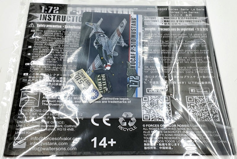 Forces Of Valor 1/72 Scale FOV-812013D - ROCAF P-51D Mustang