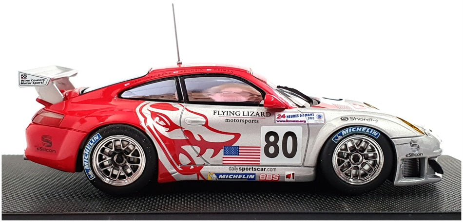 Ebbro 1/43 Scale 778 - Porsche 911 GT3 RSR Le Mans 2005 - Silver/Red