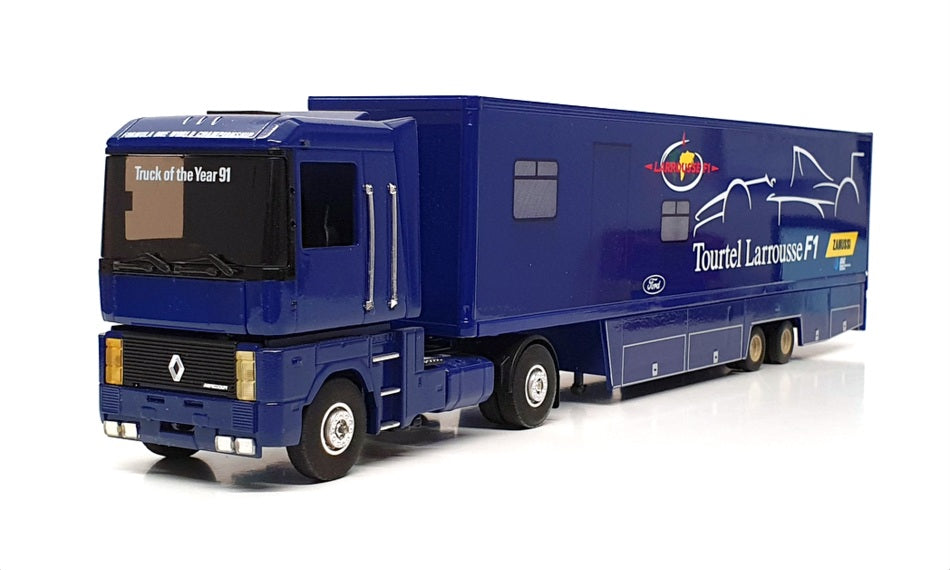 Eligor 1/43 Scale 5421 - Renault F1 Transporter Truck Tourtel Larrousse - Blue