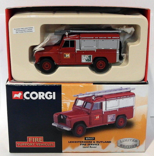 Corgi 1/43 Scale 07417 - Land Rover  - Leicestershire & Rutland Fire Service