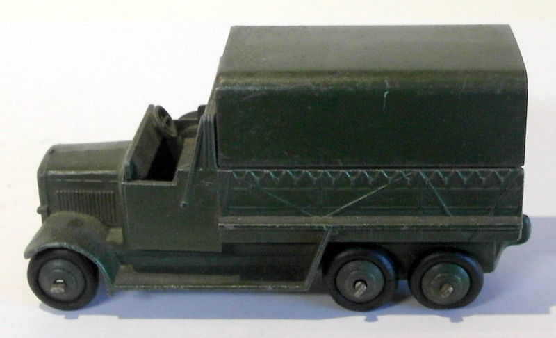 Vintage Dinky 151B - 6 Wheel Covered Wagon - Green Gloss