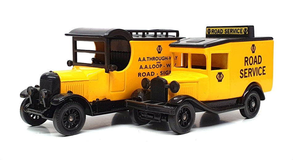 Lledo Appx 8cm Long Diecast AA2P - 2 Piece Van Set AA - Yellow